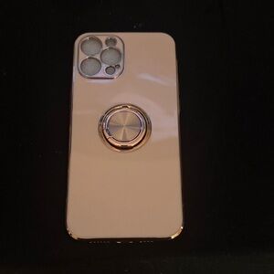 NEW Sleek pink and rose gold Phone Case with Built-In Ring Grip